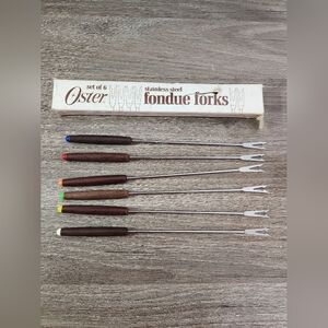 Vintage 1970s Oster Fondue Forks Set of 6